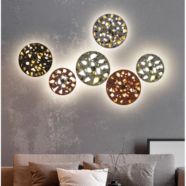Simple morroco lighting marble bulb wall lamp for home decoration