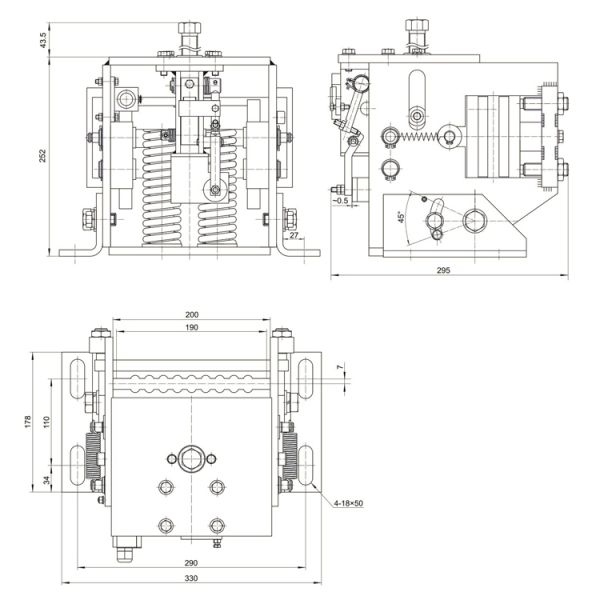 Speed 0.25-2.5 M/S Elevator Safety Components Lift Safety Brake With Passenger Elevator