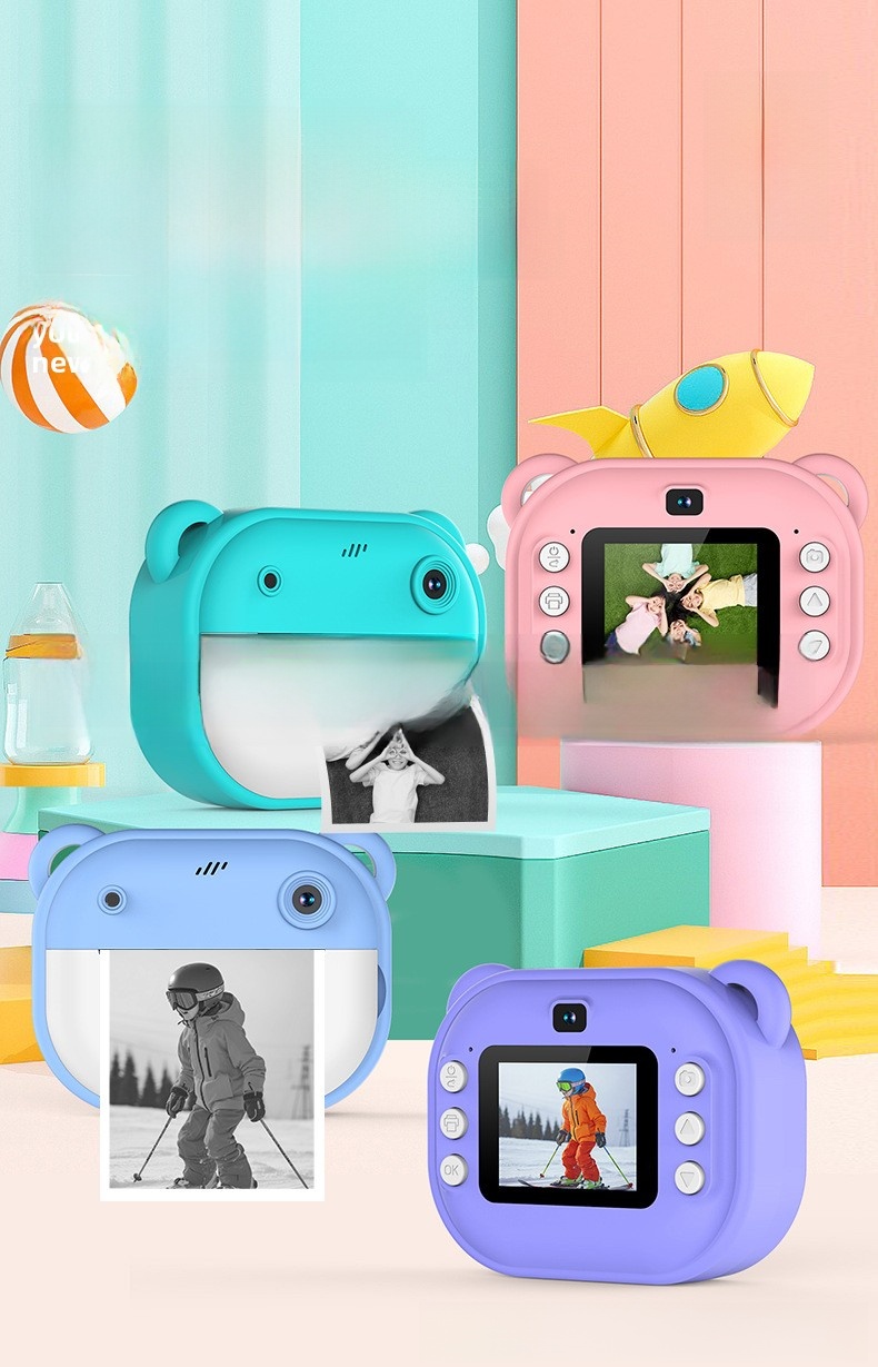 DLC Y600 Multi-function High-Definition Instant Camera , Cartoon Digital Camera for Children,instant Print, Multiple Filters