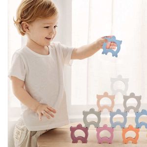 Infants Silicone Dominoes 10 Pieces Baby Silicone Toys Entertaining