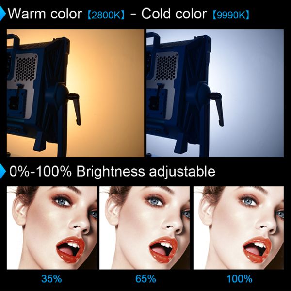 200w high power square LED flat panel light RGB light 2800-9900k suitable for live broadcast social media shooting fill light