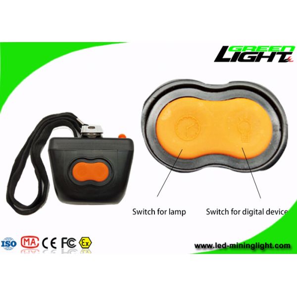 Digital Screen IP68 Hard Hat Led Lights 8000lux High Brightness Lightweight PC Body