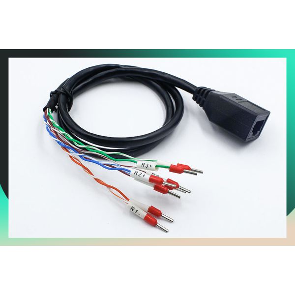 180°Orientation RJ45 Patch Cable Female Socket To Cold Pressed BC OFC CCC