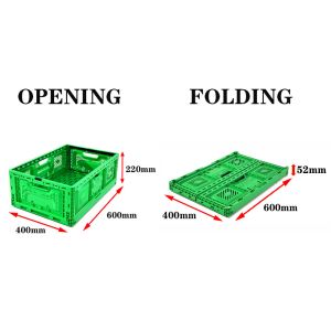 PP Vegetable Packing Plastic Moving Box Containers Crate Stackable Foldable