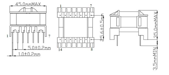 ETD34 Ferrite Core Power Transformer , High Frequency Switching Power Supply Transformer