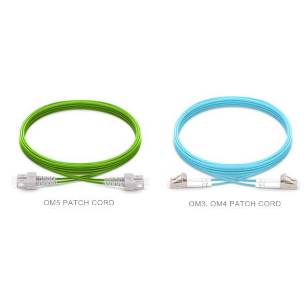 SC OM5 100G Duplex Simplex Fiber Optic Patch Cord with 50/125um Multimode and 40Gb/s Speed