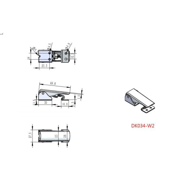 Anti Rust Stainless Steel Concealed Toggle Latch Surface Mounted