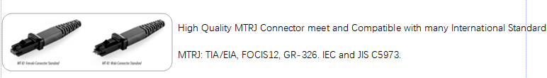 MT-RJ Fiber Optic Loopback Cable MT C Ferrule Single Mode Compact Footprint