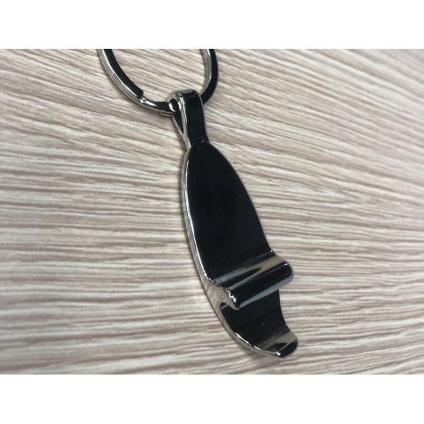Metal Style Beer Opener Keychain Versatile Durable Drop Shape With Keyring