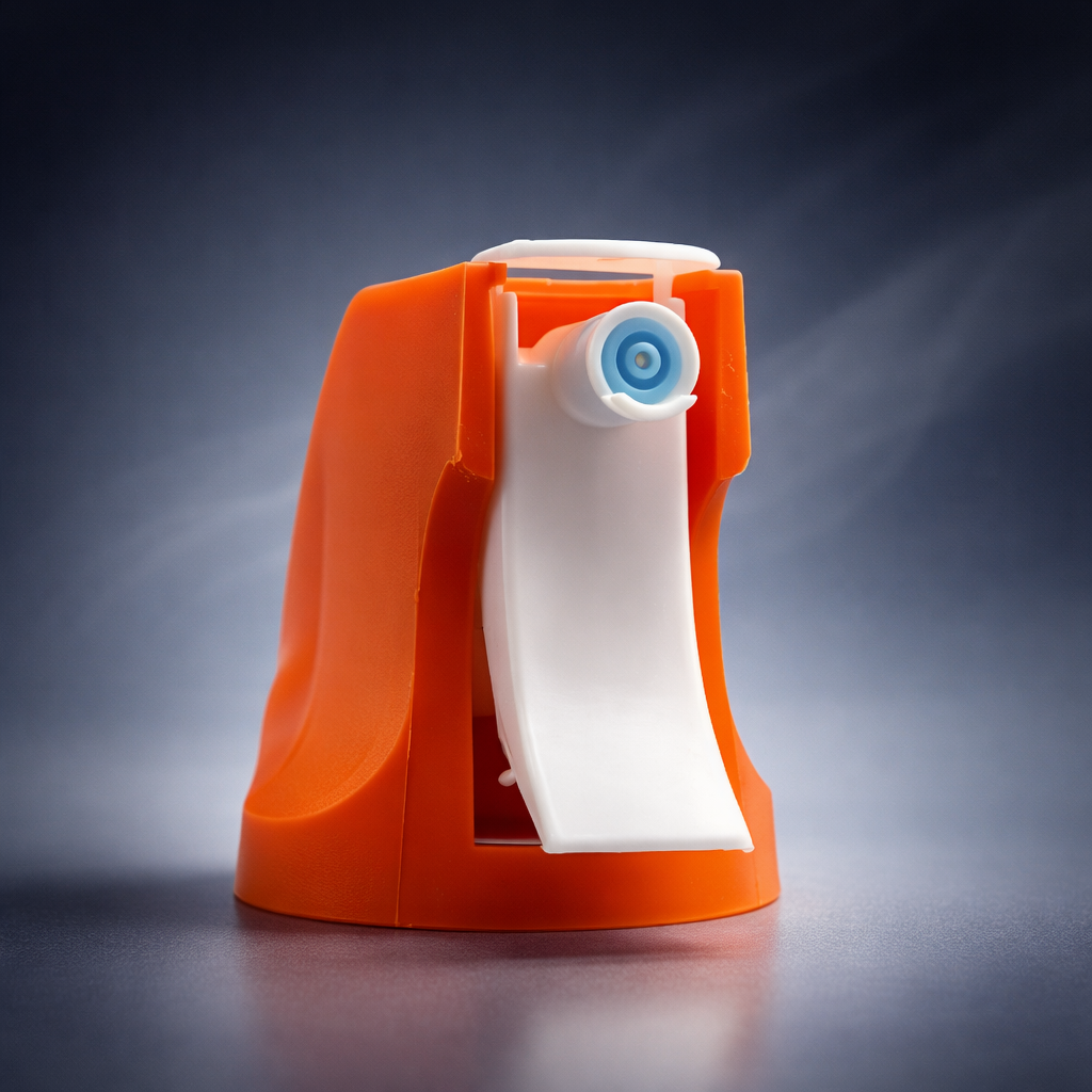 Close-up of adjustable nozzle with stream and mist settings