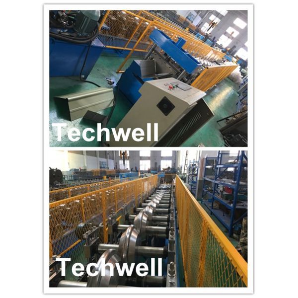 Steel Galvanized Ridge Cap Roll Forming Machine With Hydraulic Cutting For Making Roof Panels