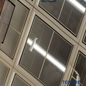 CTC Expanded Metallic Wire Mesh Ceiling Translucent Aluminium / Steel Ceiling