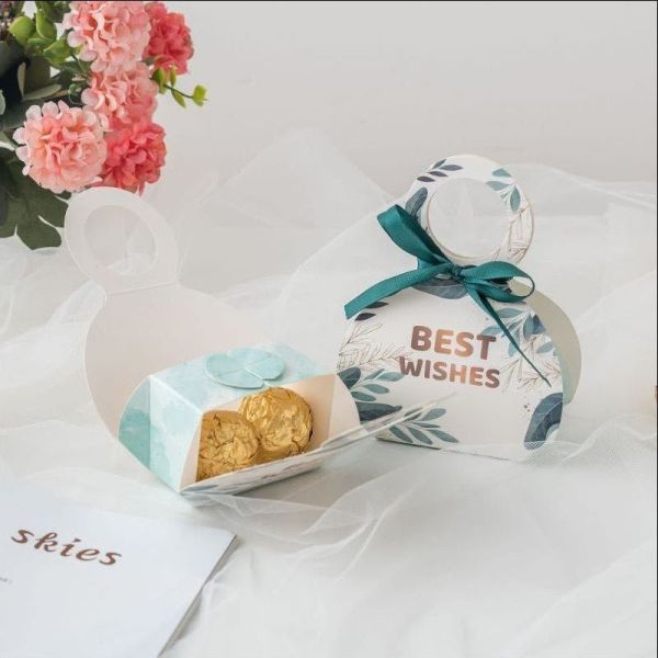 Bright Color Bloom Printed Customized Gift Box Packaging Paper Candy Gift Box