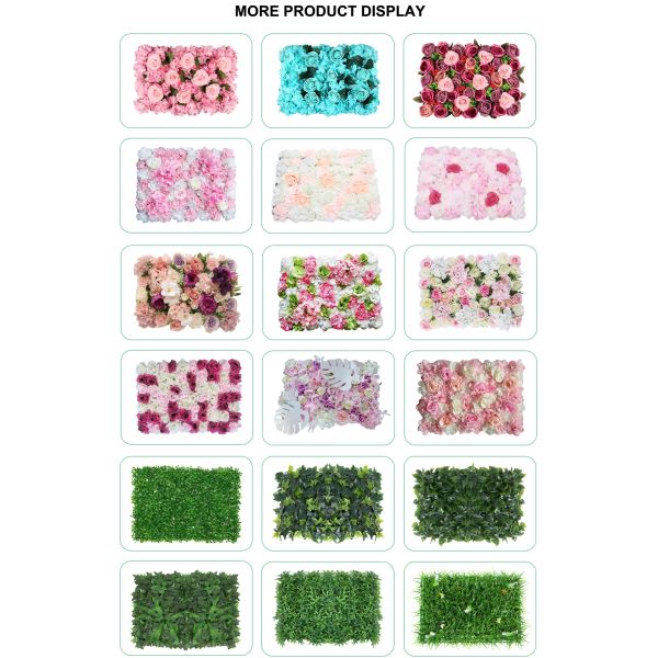 Silk Plastic Silk Flower Wall Decor Artificial Flower Backdrop OEM ODM