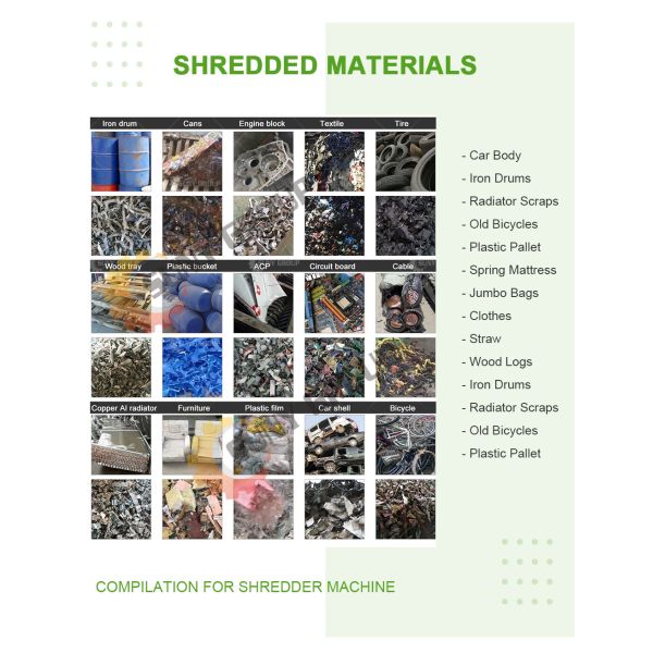 15kW Multifunctional Double Shaft Shredder for Mini Plastic Waste Processing Plant