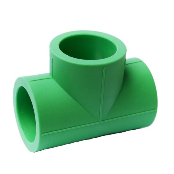 20mm to 110mm Water Supply PPR Pipe Fitting Socket Reducing Tee with Head Code Round