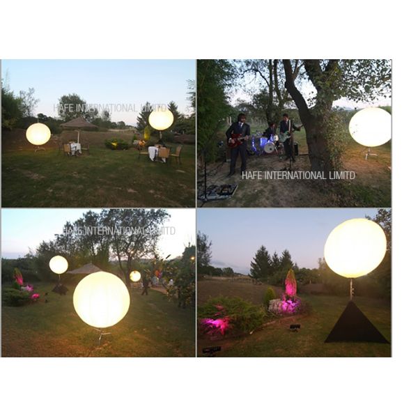 Moon Balloon Inflatable Tripod Led Lights For Wedding Reception Custom Logo Printed