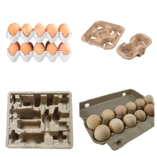 Low Energy Consumption Automatic Paper Egg Tray Packaging Machine and Pulp Molding Machine with Dryer Metallic Dryer Simple Design