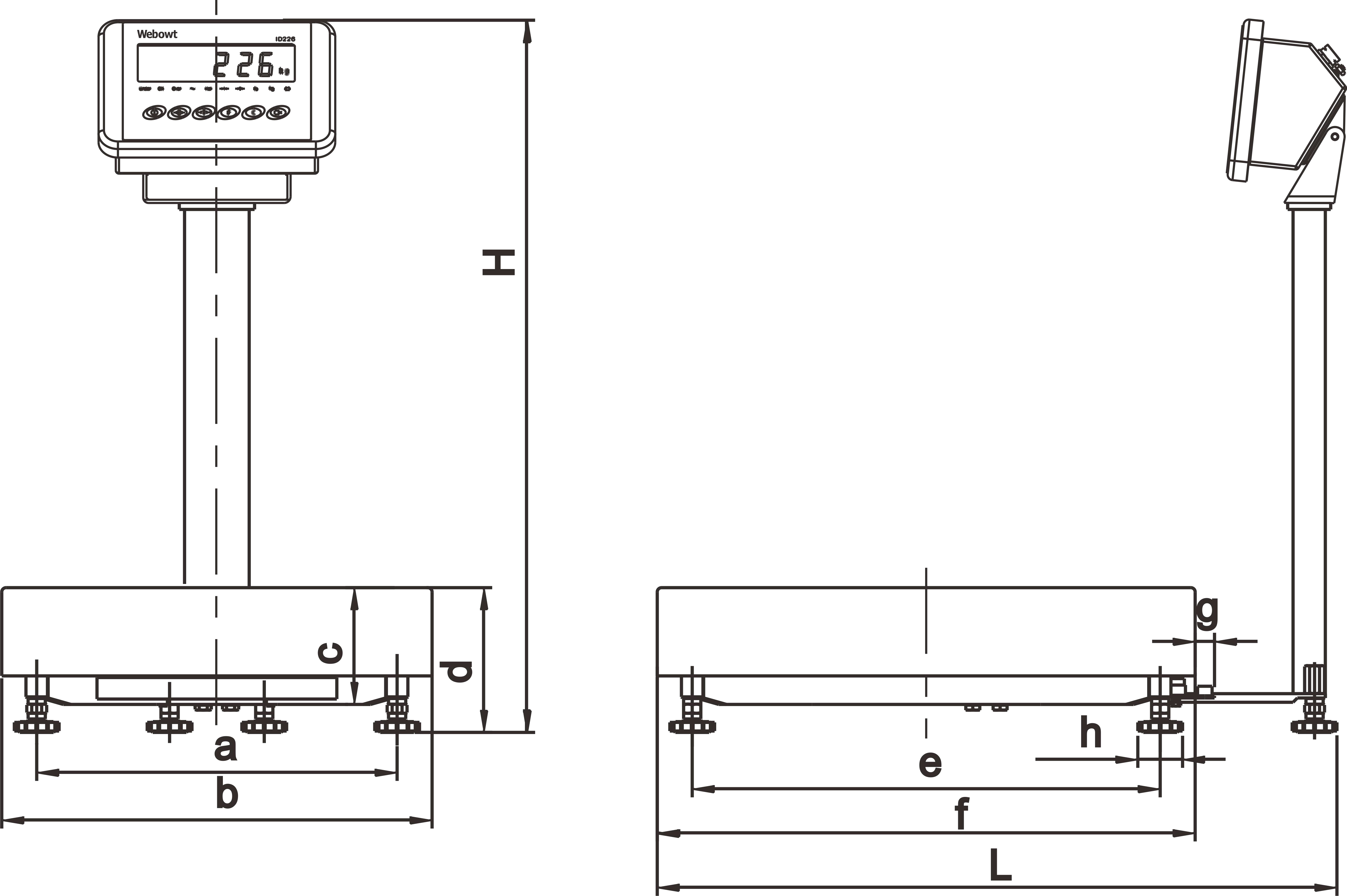 High Precision Platform Weighing Scale All Stainless Steel Structure