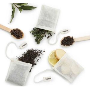 Quality Tea Packing Pp String 12x17'' Organic Muslin Cotton Bag for sale