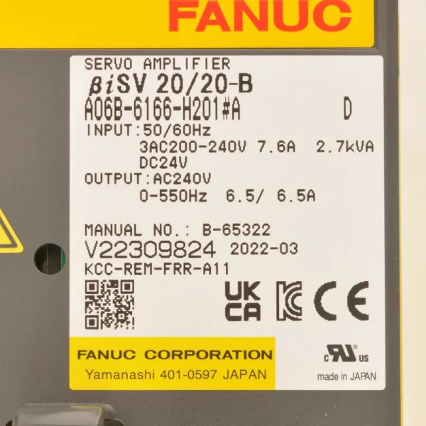A06B-6122-H022#H610 Japan Fanuc Servo Drive Solid State Semiconductor