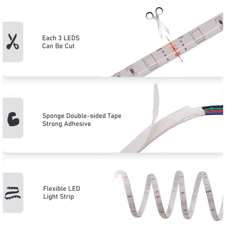 Multi Colors 12VDC 150leds Dimmable LED Ribbon SMD5050