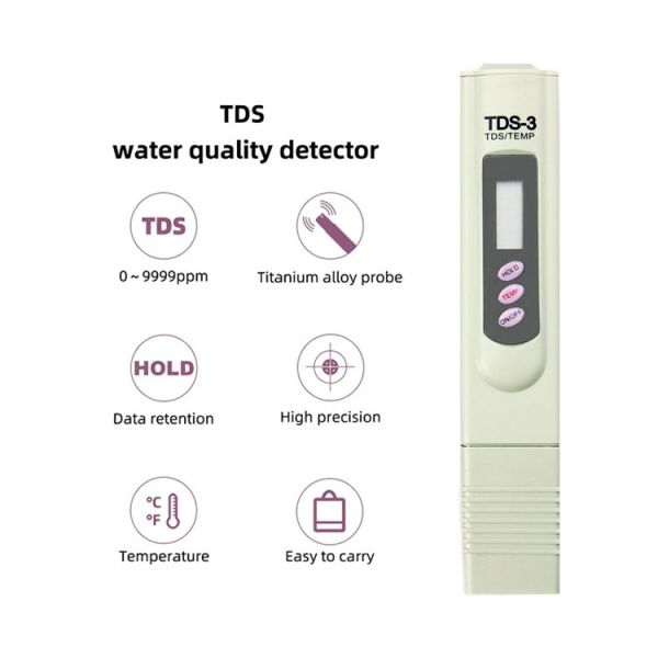 Convenient Pen Type TDS Meter for Detecting Water Contamination and Temperature Changes