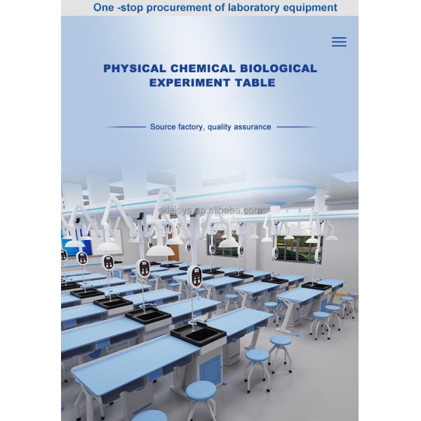 Customized School Chemcial Lab Table For Experiment And Teaching In White