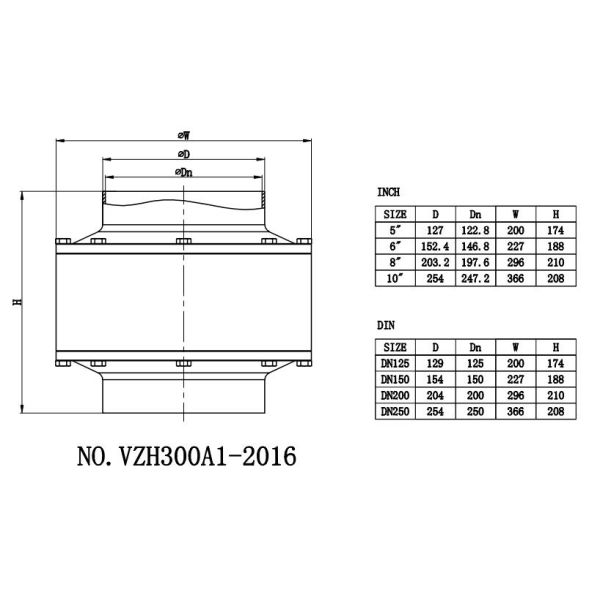 Non Return EPDM Gasket DN200 Hydraulic Check Valves