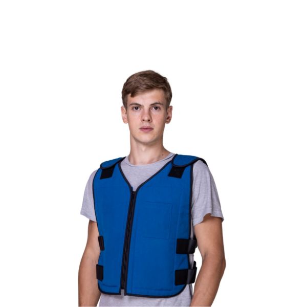 100% Polyester Nonwoven Weaving Method Cooling Vest with Phase Change Material Ice Pack