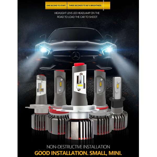 P4 H11 car led headlight 45W 8000lm