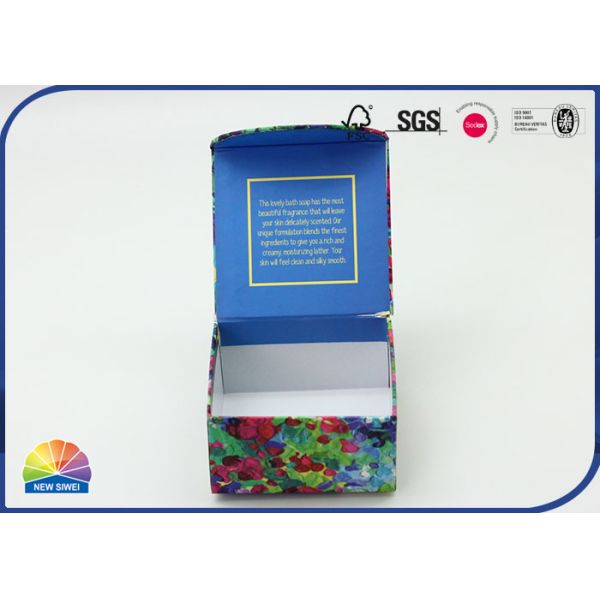 Luxurious Soap Packaging Hinged Lid Gift Box Custom Print