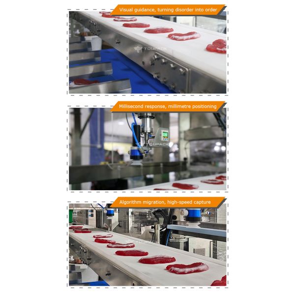 Meat Delta Robot Automatic Loading Belt Multihead Weigher Weighing System