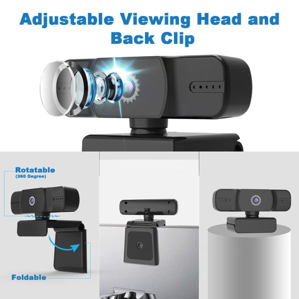 Autofocus Full HD 360 Degree Rotation 1080P USB Webcam