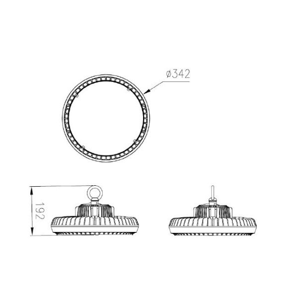 100W Warehouse UFO LED Highbay Light , High Efficiency LED Canopy Lights
