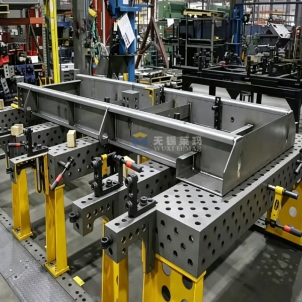 Multiple D28 welding tables joined together