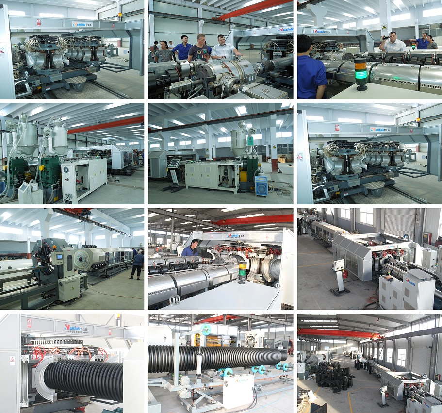 Automatic Double Wall Corrugated Pipe Production Line for HDPE Drainage Pipe Manufacturing