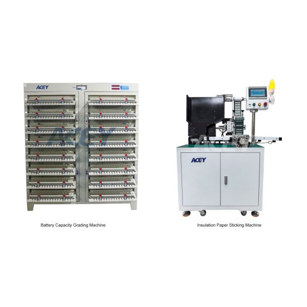Semi Automatic Cylindrical Lithium Ion Battery Pack Assembly Line For 18650 21700 26650 32700