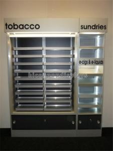 China Custom POP Merchandise Displays Floor Stand Led Lighting Cigarette Display Stand on sale