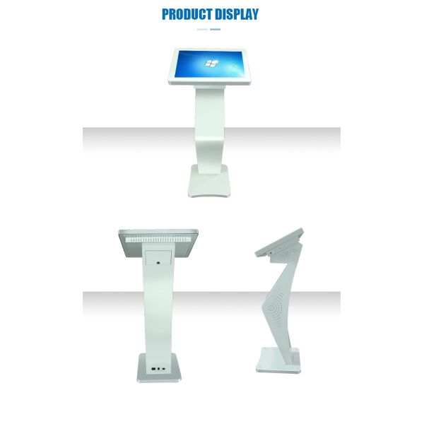 Pure White 21.5 Inch Capacitive Touch Computer Kiosk Fast Speed High Resolution