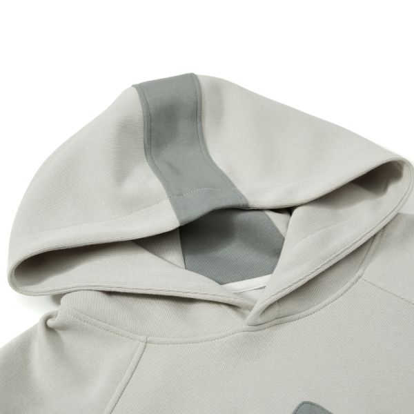 Low MOQ Customized Color Block Splicing 3D Embroidery Oversized Pullover Winter Hoodie Pocket Hip Hop Polyester/Cotton Blend