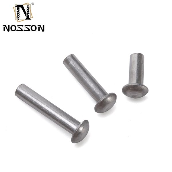 Fast and Solid Performance DIN Standard Solid Round Head Rivets Stainless Steel 304 316 with Bright Finish at Direct Supply