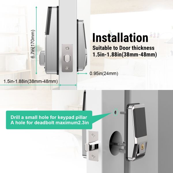 Security Wifi Alarm Smart Touchscreen Intelligent Door Lock Homesafe Security