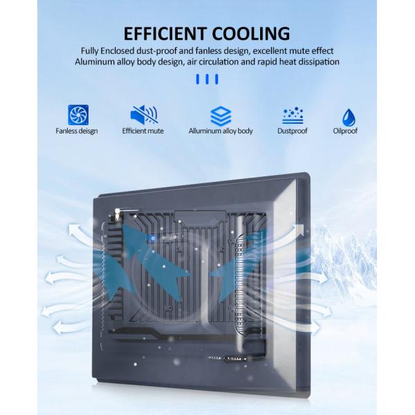 Industrial All In One PC Touch Screen With Intel Celeron J1900 Processor 16.7M Colors