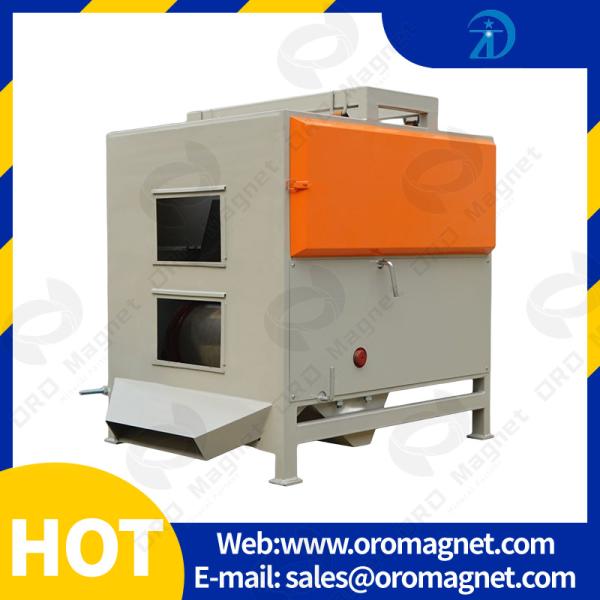 Dry Type Magnetic Roller Separator / Permanent Magnetic Separator For Minerals Quartz Feldspar sand