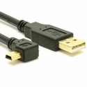 Purple 5 Pin USB 2.0 High Flex Cable , Straight A To Straight B Copper Flex Cable