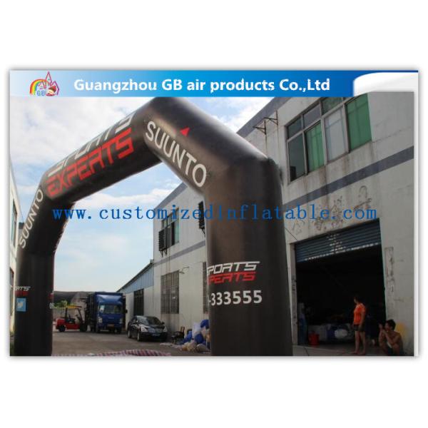 Giant Black Custom Inflatable Arch Outdoor Archway PVC LOGO Customized