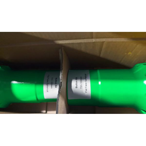 Hard Rock Drill Head T51-102mm Flat Face Spherical Thread Rock Drill Button Bit for Mining