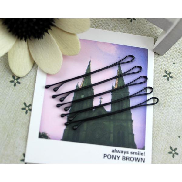 Ordinary black word hairpin