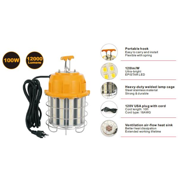 UL DLC Listed 60W 100W Temporary Portable Construction Site Led Work Light